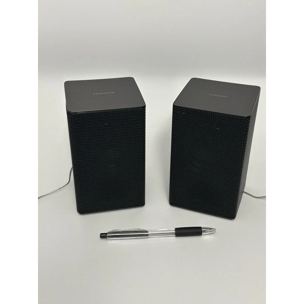 Samsung PS-SM10 Surround Speakers Left Right Pair 3 Ohm w/ Wires UNTESTED